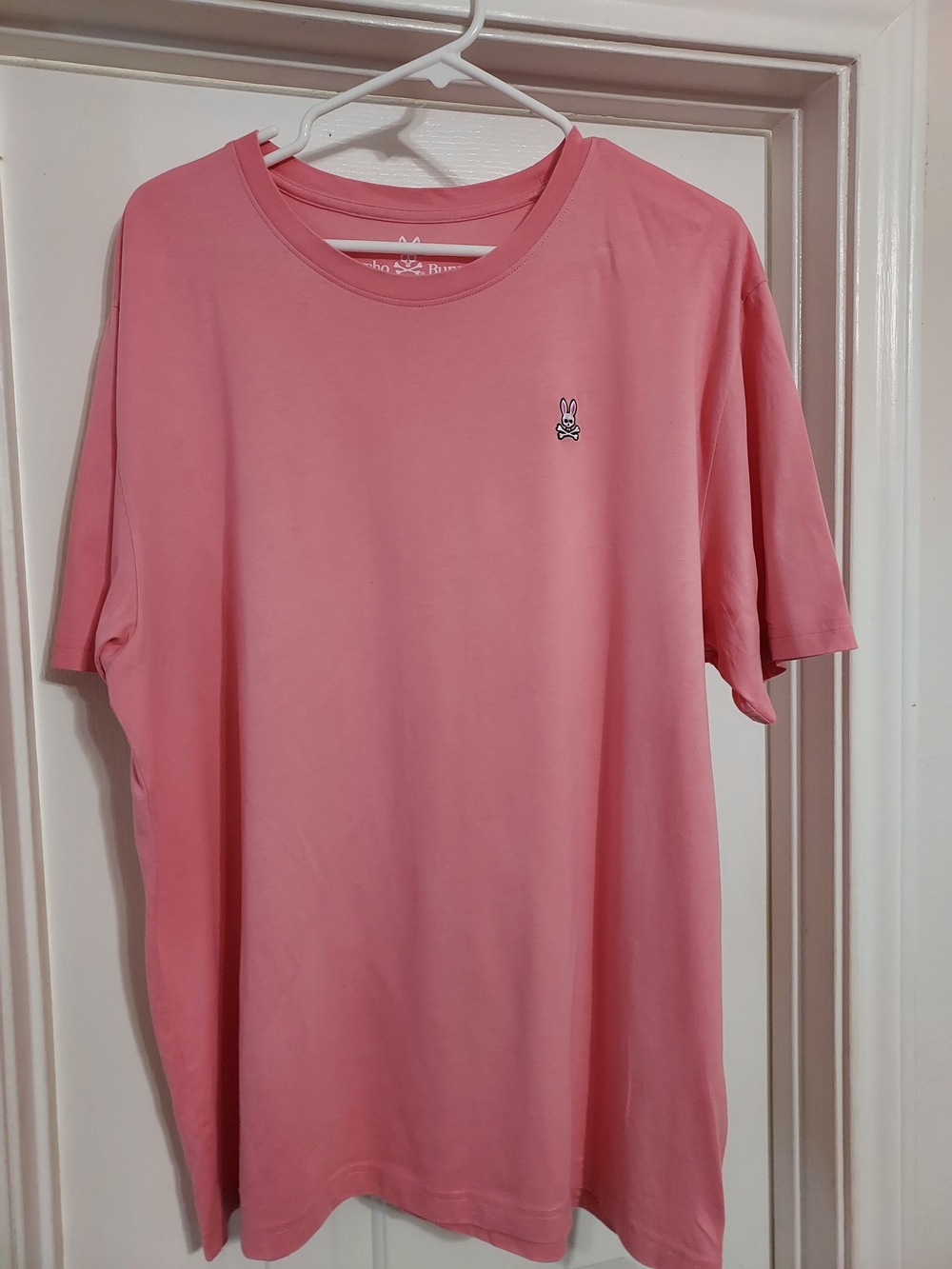 Psycho Bunny Pink Short-Sleeve Crew T-Shirt with Embroidered Logo